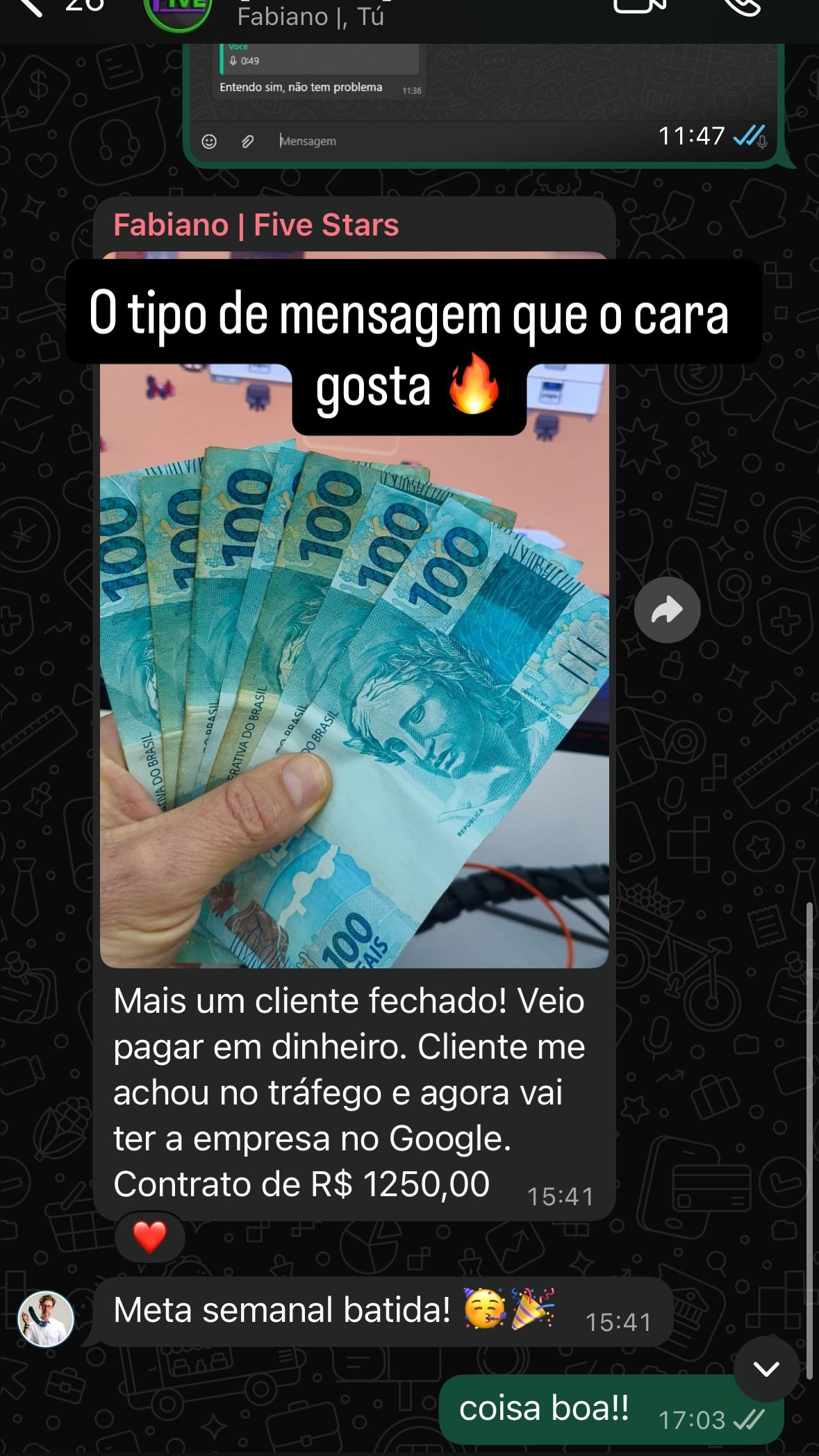 Depoimento de cliente